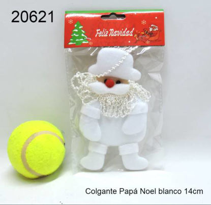 Imagen de COLGANTE PAPA NOEL BLANCO 14CM 12.23